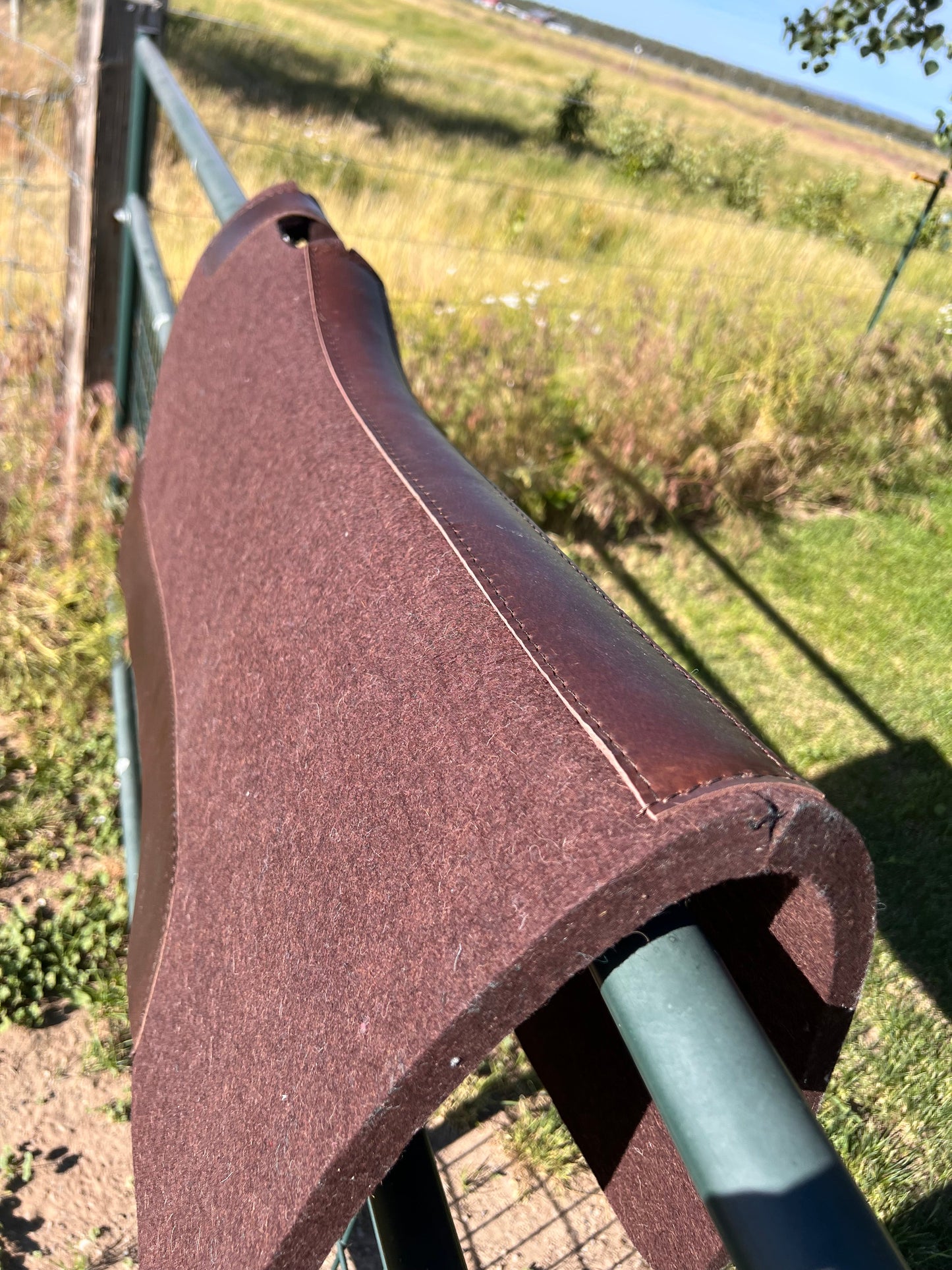 Contoured wool saddle pad