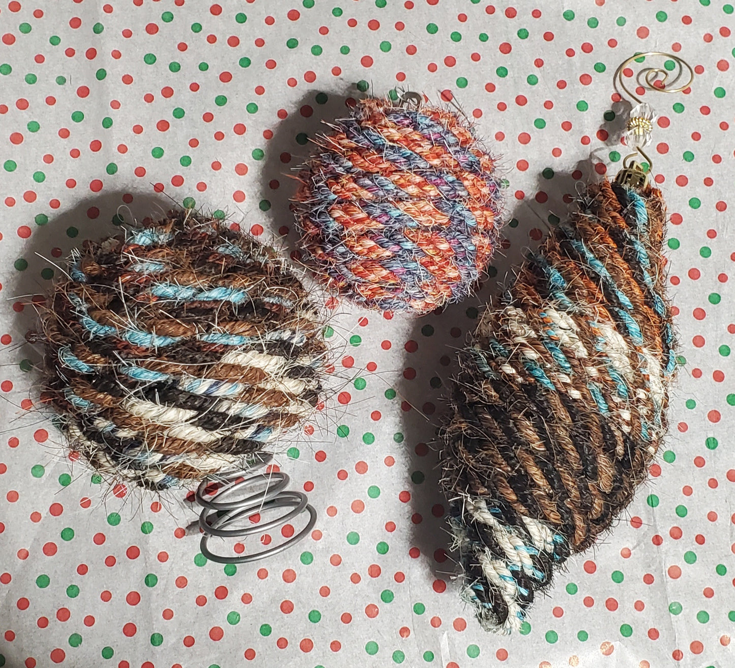 Teardrop Mecate Christmas Tree Ornaments