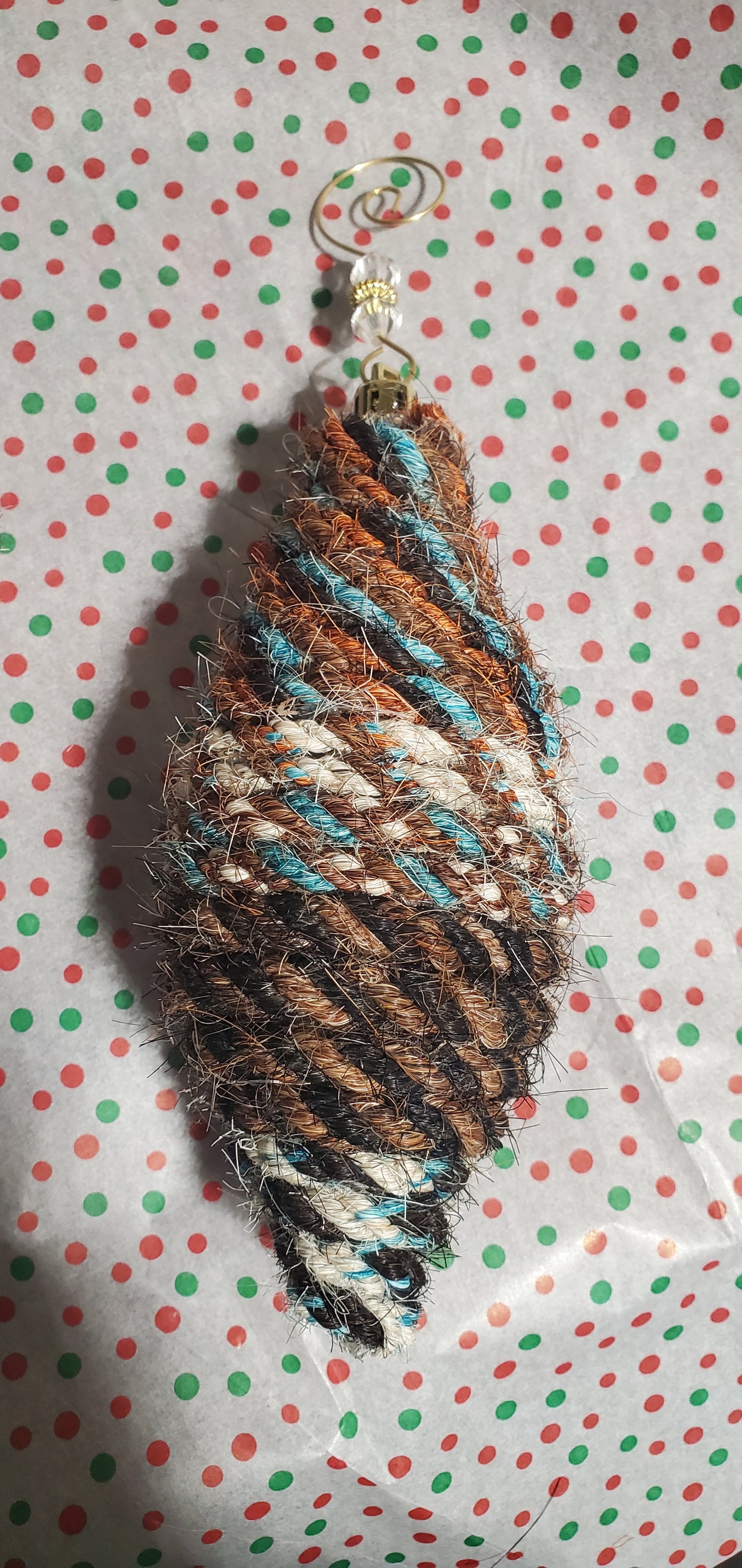 Teardrop Mecate Christmas Tree Ornaments