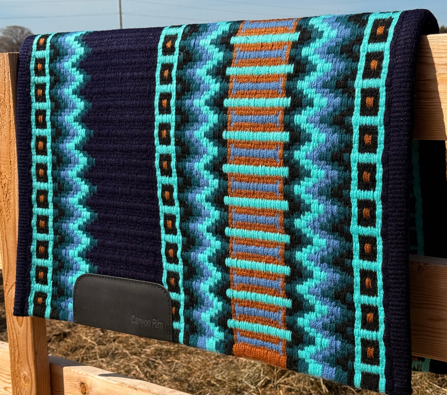 Beautiful Teal Blues and Rust Show Pad