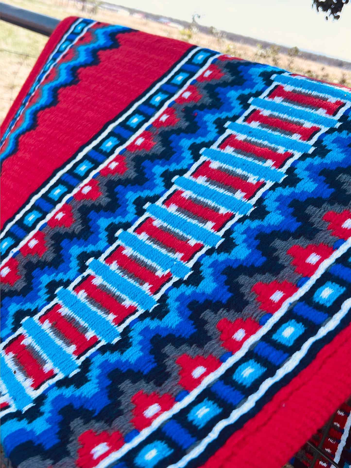 Beautiful red, and blues show pad