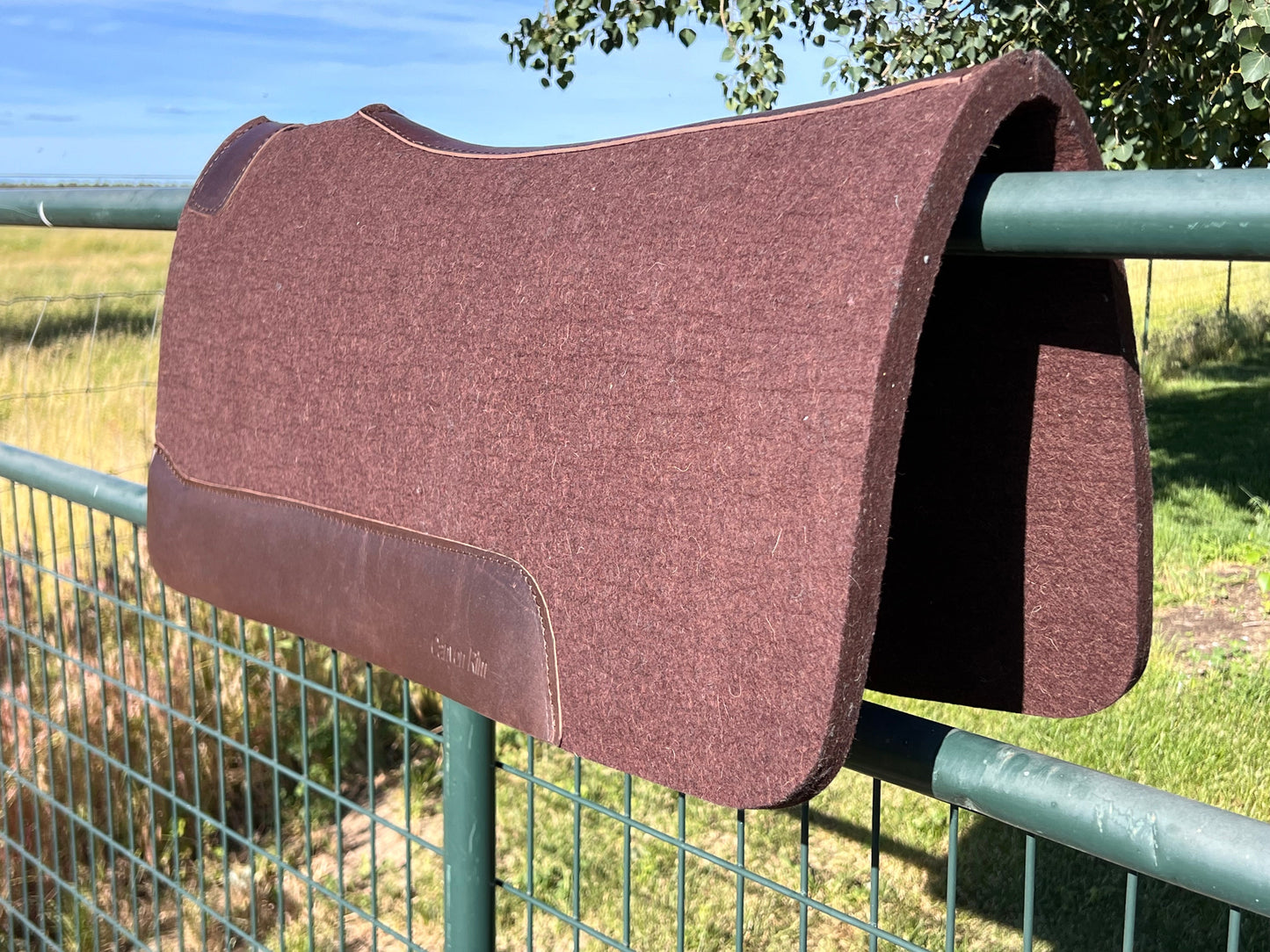 Contoured wool saddle pad