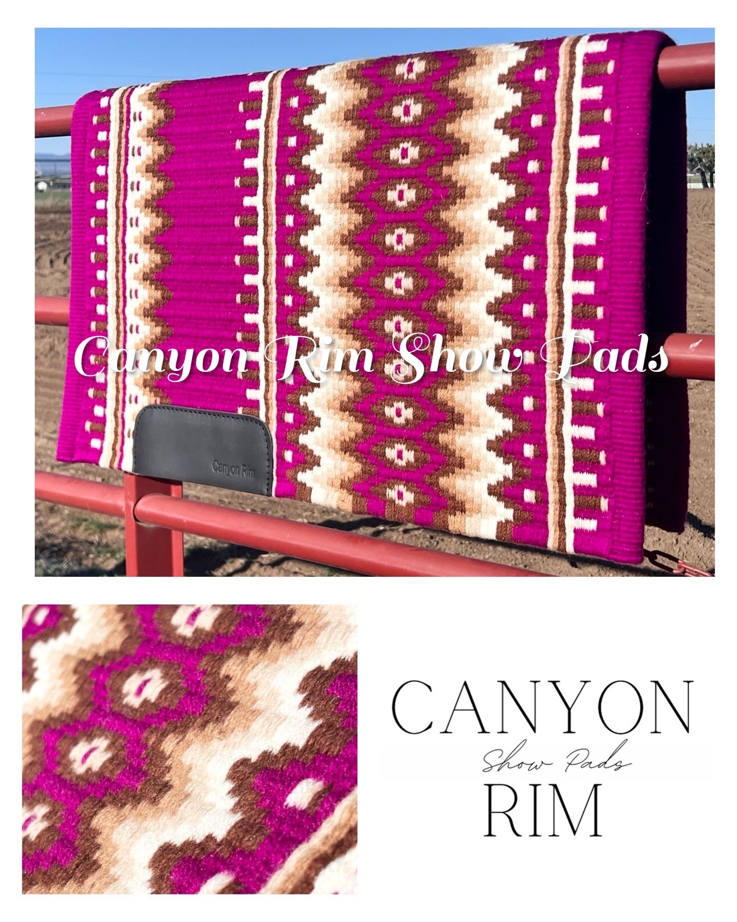 Beautiful hot pink, browns and tans show pad