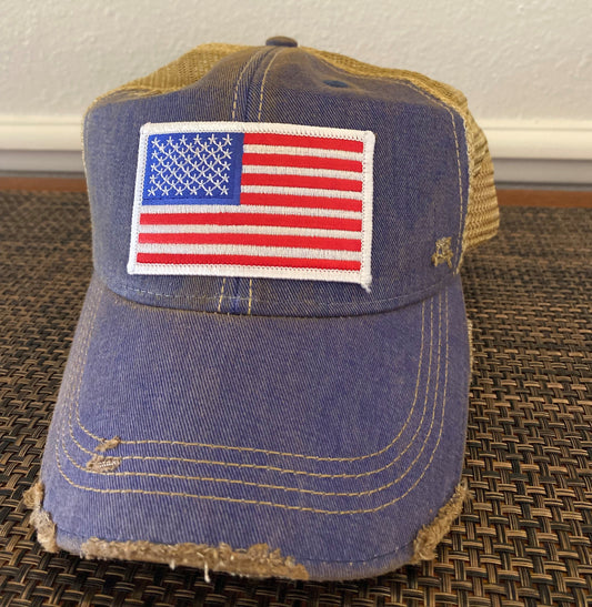 Long May She Wave, American Flag Cap Four Colors