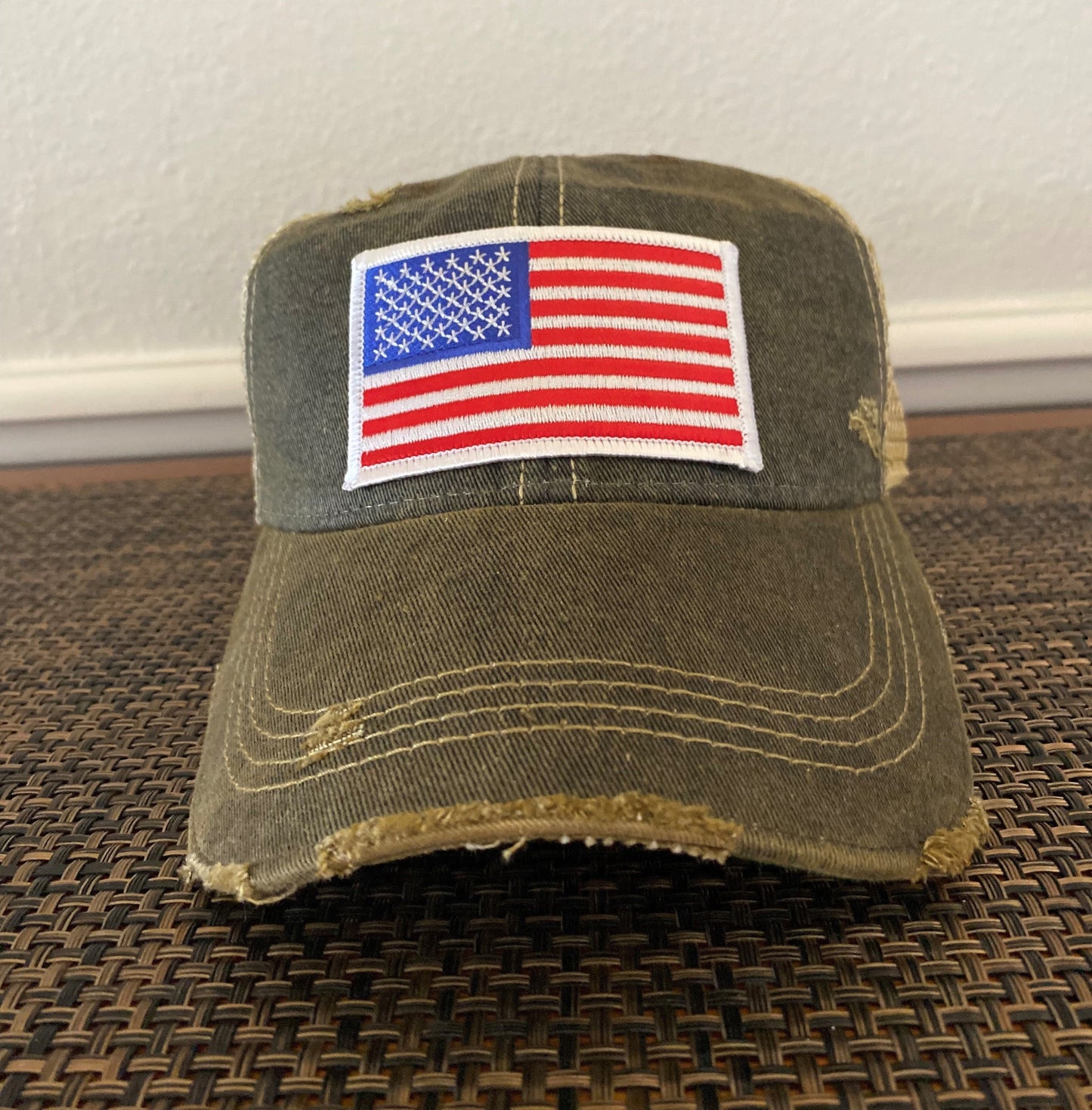 Long May She Wave, American Flag Cap Four Colors Bulk (Copy)