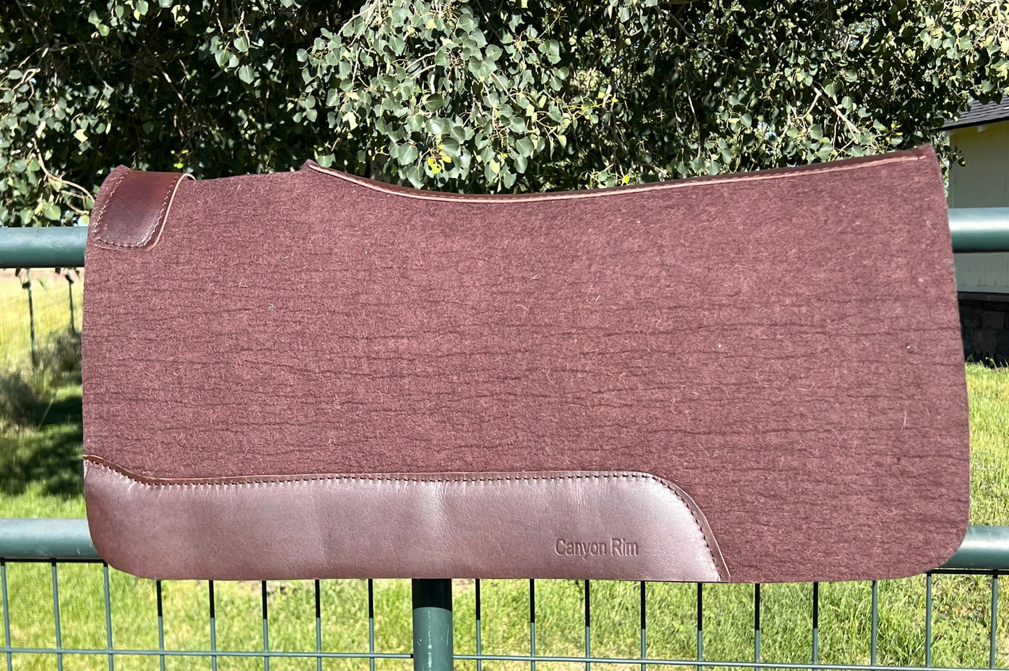 Contoured wool saddle pad
