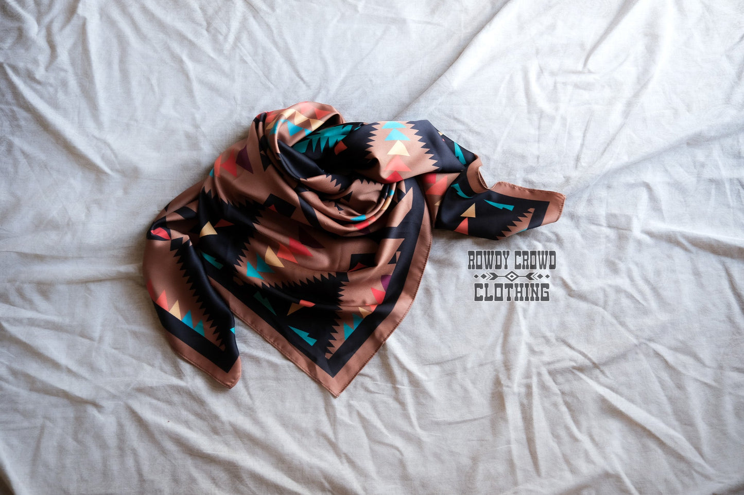 Women's scarf, Western Accessories, Western Apparel, Western Wholesale, unique wild rags, western wild rags, cowboy rags, cowboy scarf, Wholesale Accessories, Wholesale Apparel, colorful wild rags, bright wild rags, boho western, boho wild rag, patterned wild rags, aztec print wild rag, colorful western wild rag, colorful aztec print wild rag