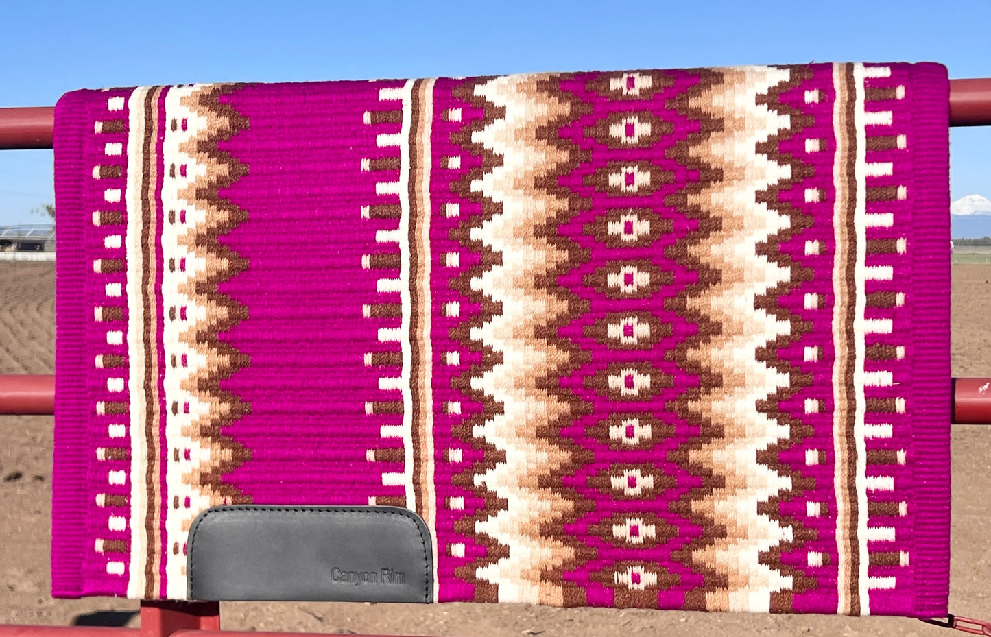 Beautiful hot pink, browns and tans show pad