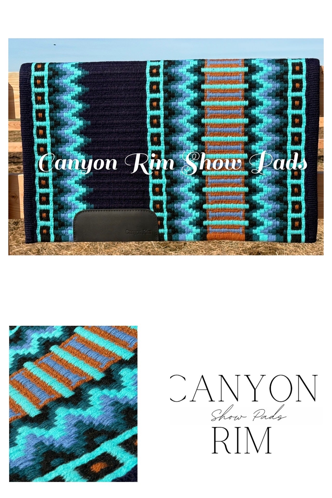 Beautiful Teal Blues and Rust Show Pad