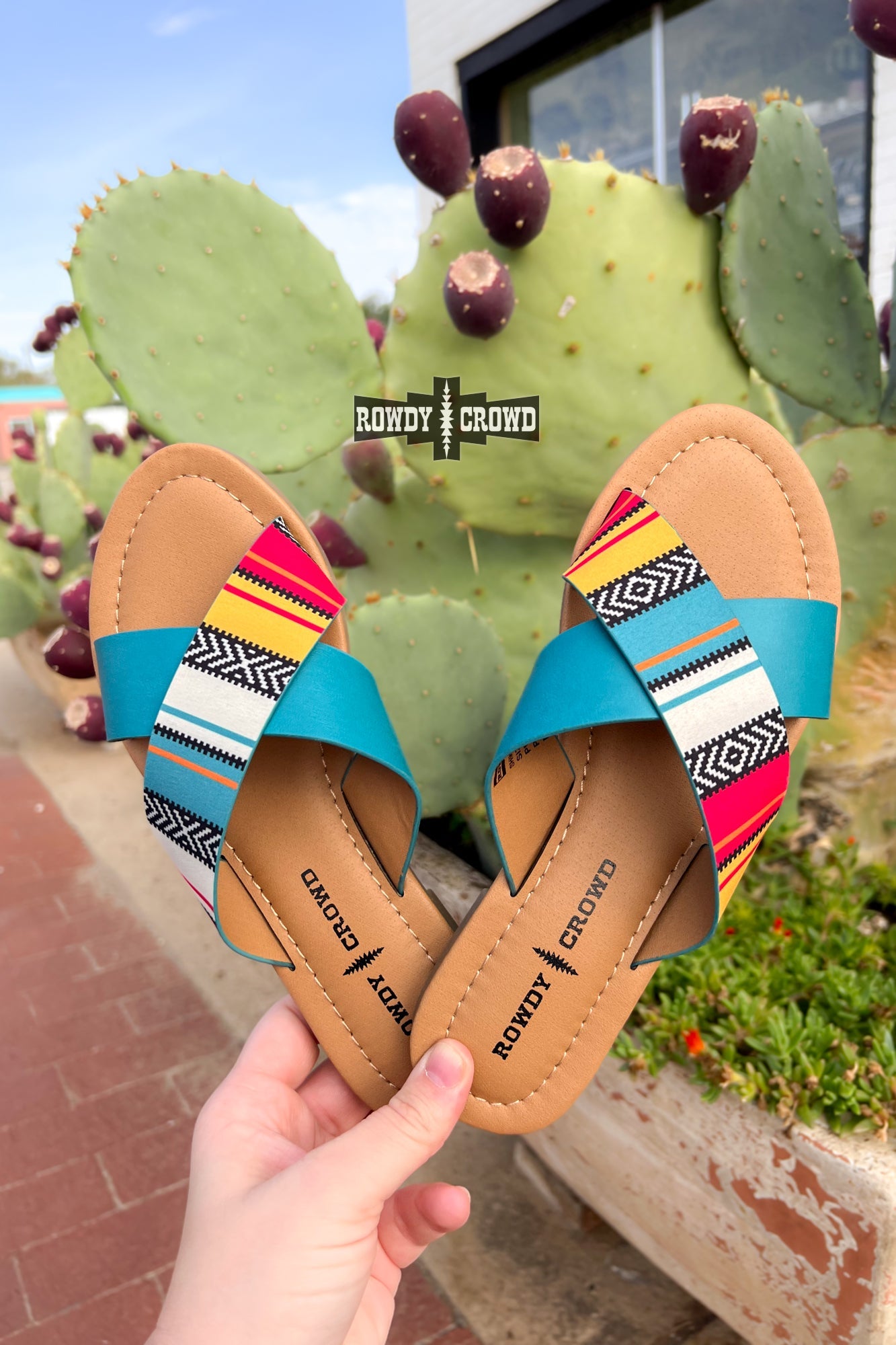 Shiner Serape Sandals The Colorful Cowgirl Co