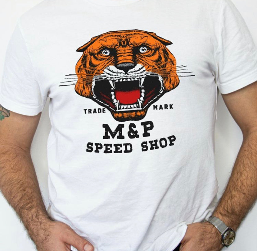 Tiger Tee M & P Speed Shop Tee-White