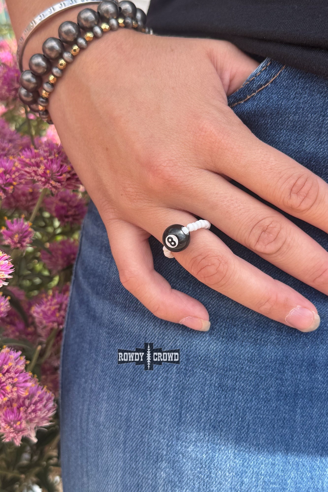 8 Balls of Fire Stretchy Ring