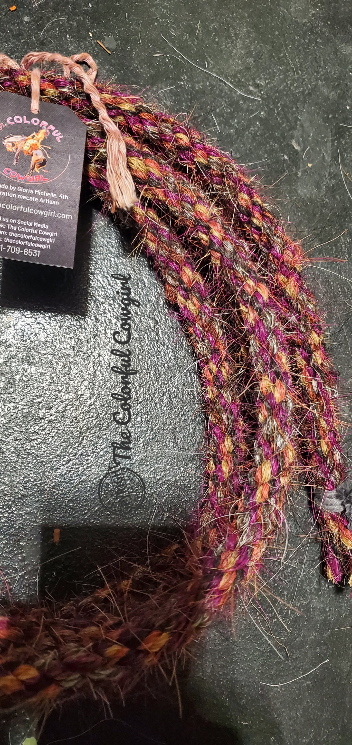 Raspberry Gypsy Boho Mecate Loop Rein