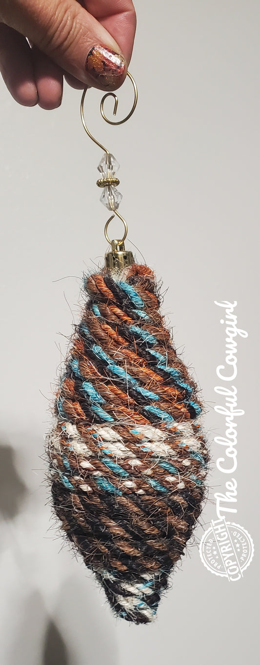 Teardrop Mecate Christmas Tree Ornaments