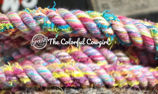Pink Fuzzy Gypsy Boho Cotton Loop Rein