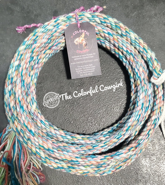 Turquoisey Gypsy Boho Cotton Loop rein