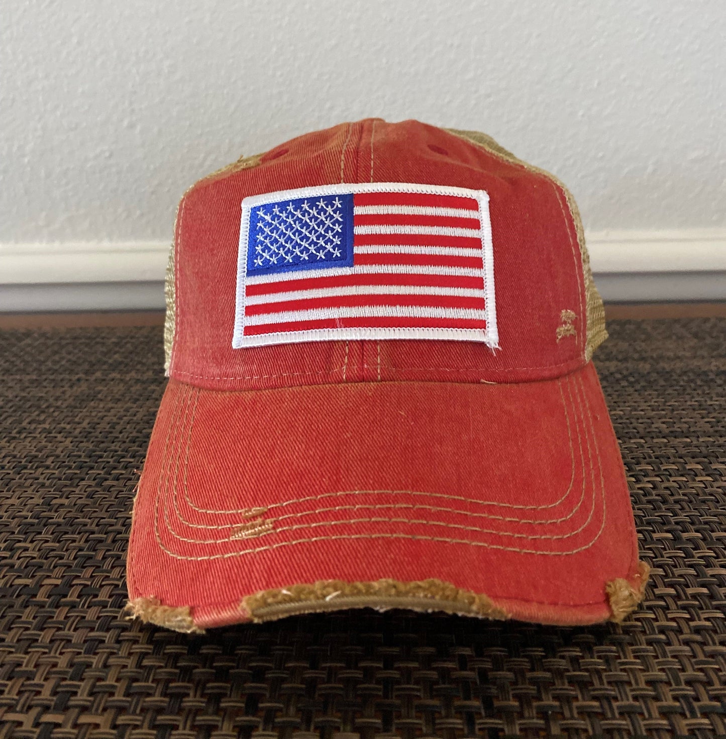 Long May She Wave, American Flag Cap Four Colors Bulk (Copy)