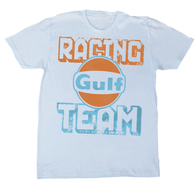 Gulf Racing Team Logo Tee-Iced Blue