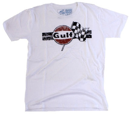 Gulf Logo Racing Stripe and Winning Checkered Flag