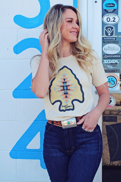 Lulu Arrowhead Tee-Soft Cream