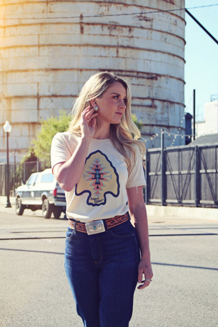 Lulu Arrowhead Tee-Soft Cream