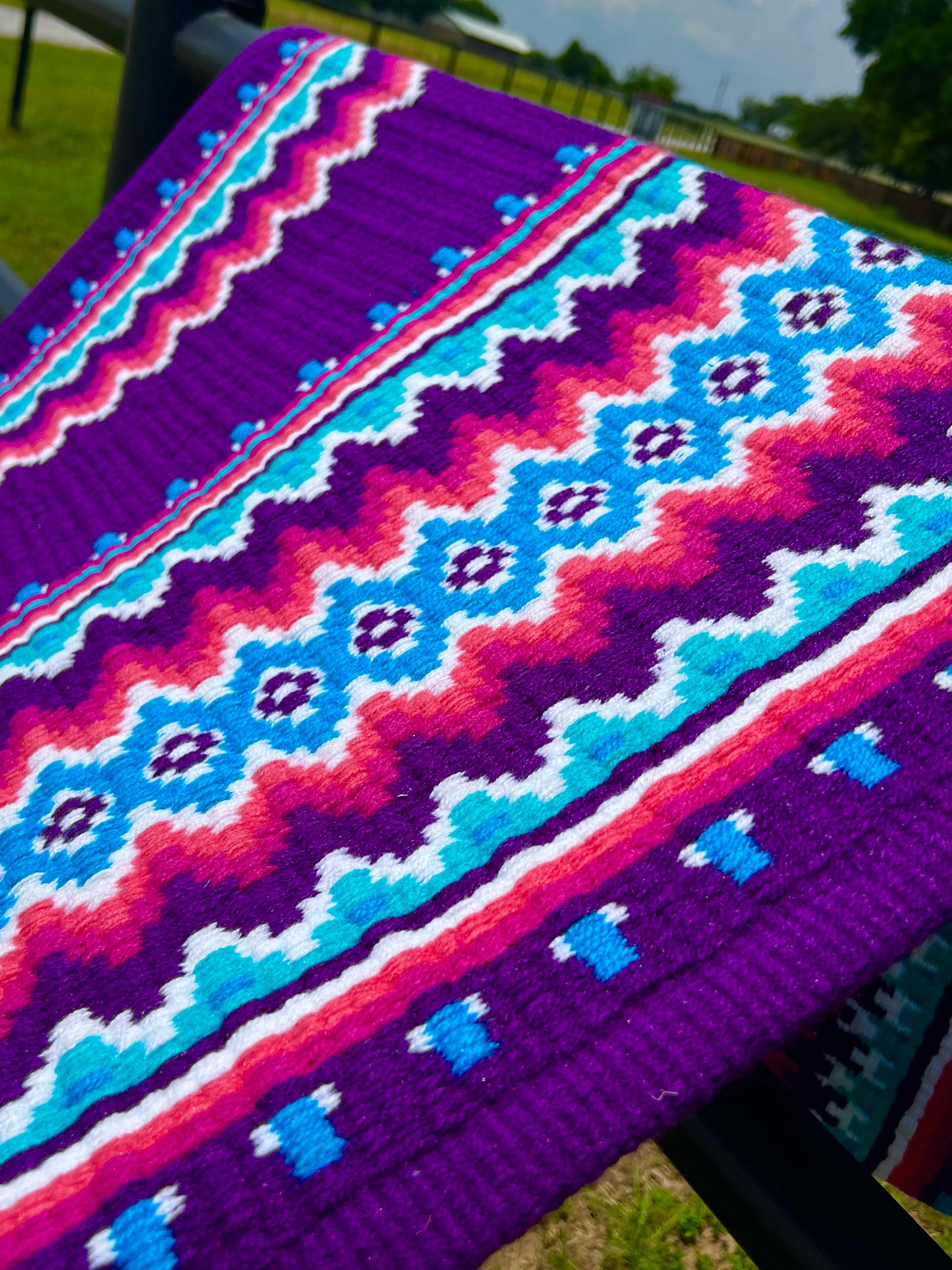Beautiful purple pinks and blues show pad