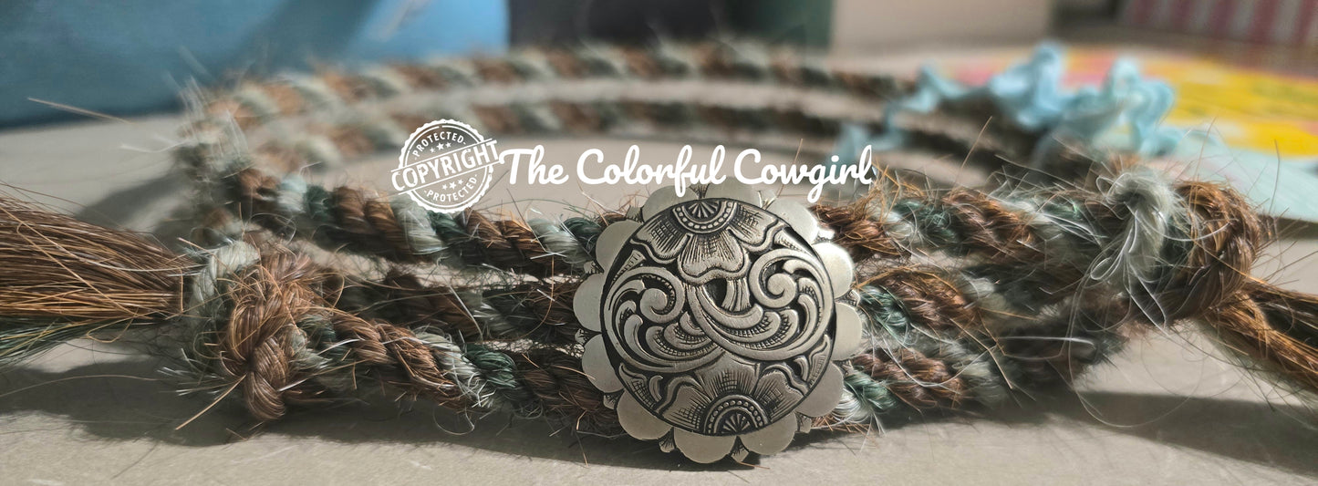 Earthy Desert Double Hatband with large Mincer concho
