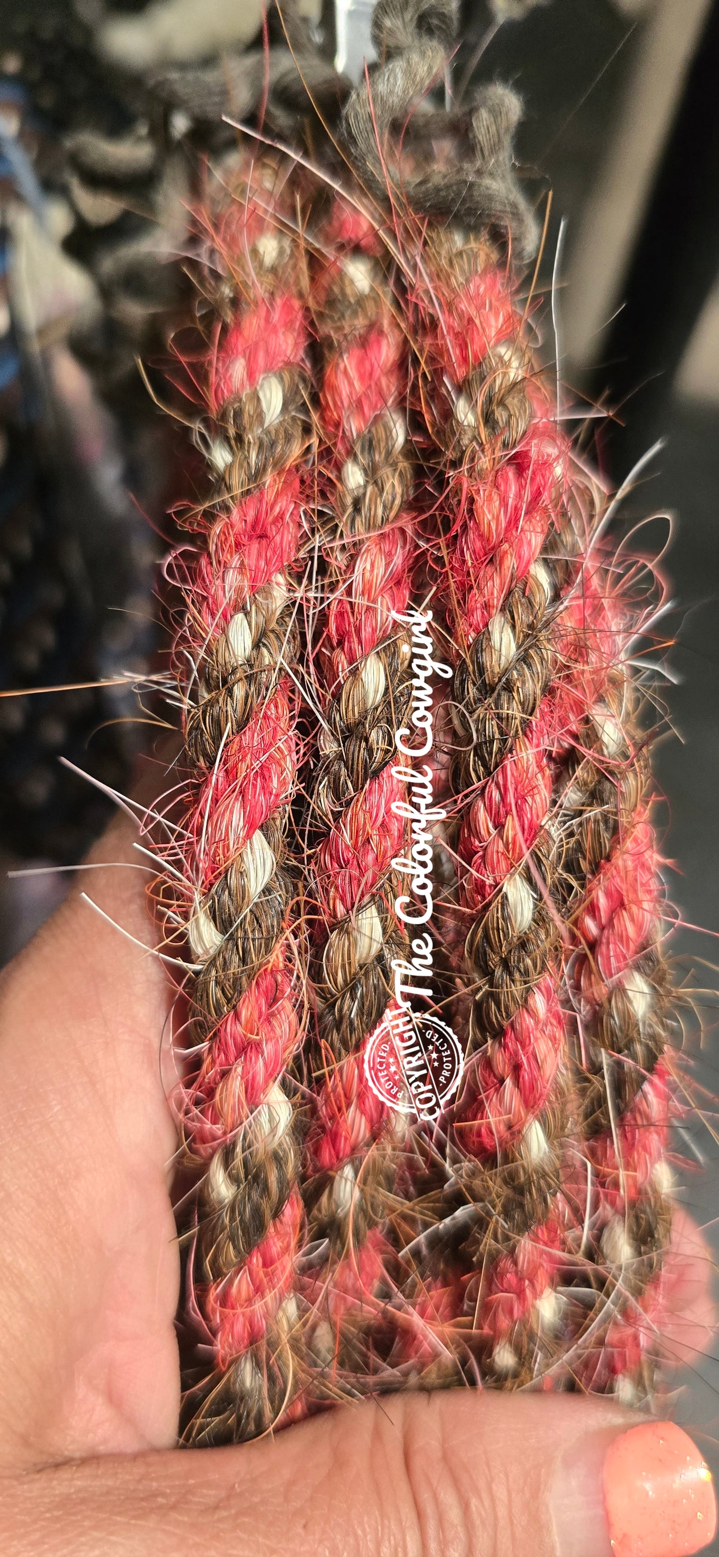 Red, Sorrel, and White Get Down Line