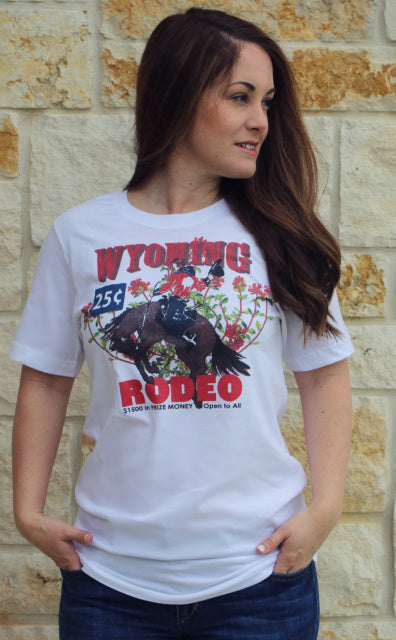 Wyoming Rodeo Tee-White