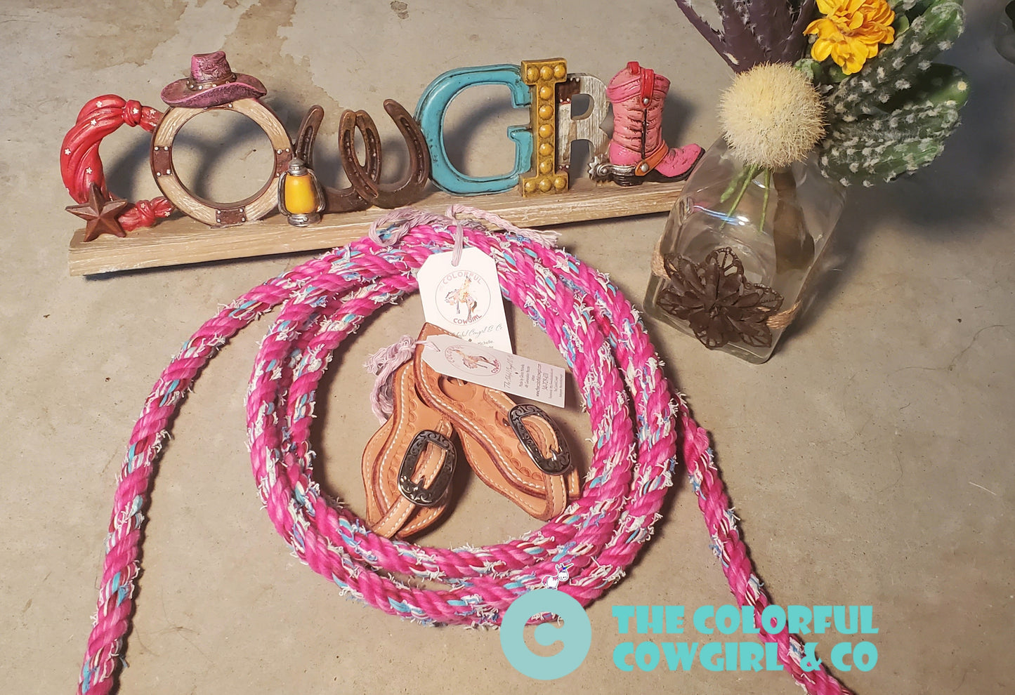 Pink Fuzzy Cotton 💗 Loop Rein