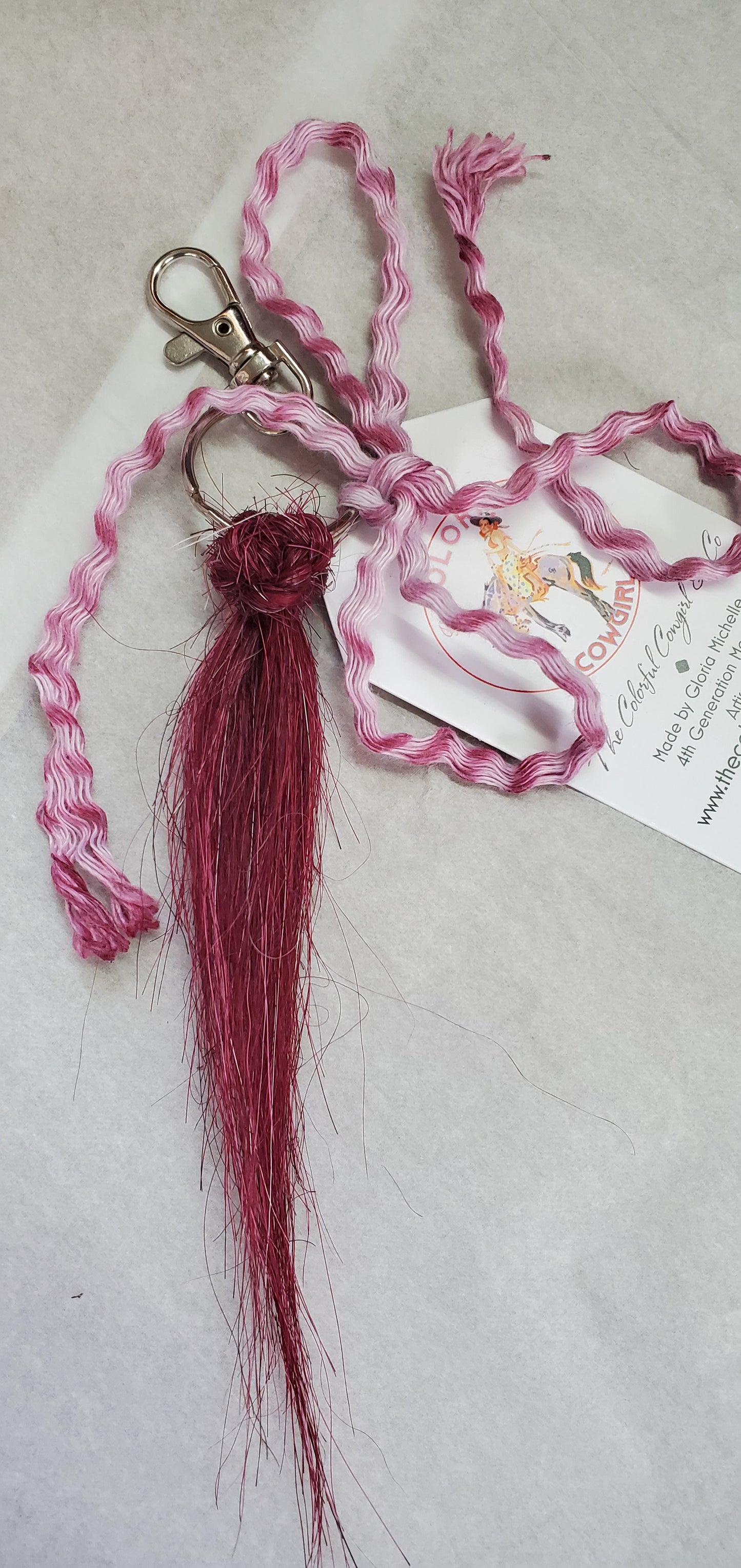 Colorful Cowgirl Horse Hair Tassel Keychains