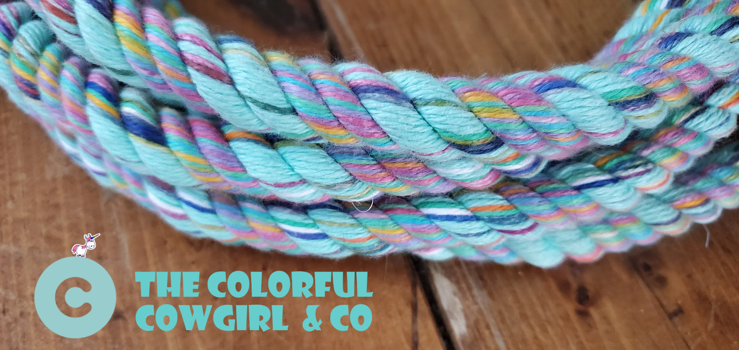 Turquoise Boho Cotton Loop Rein