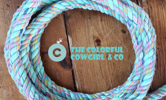 Turquoise Boho Cotton Loop Rein