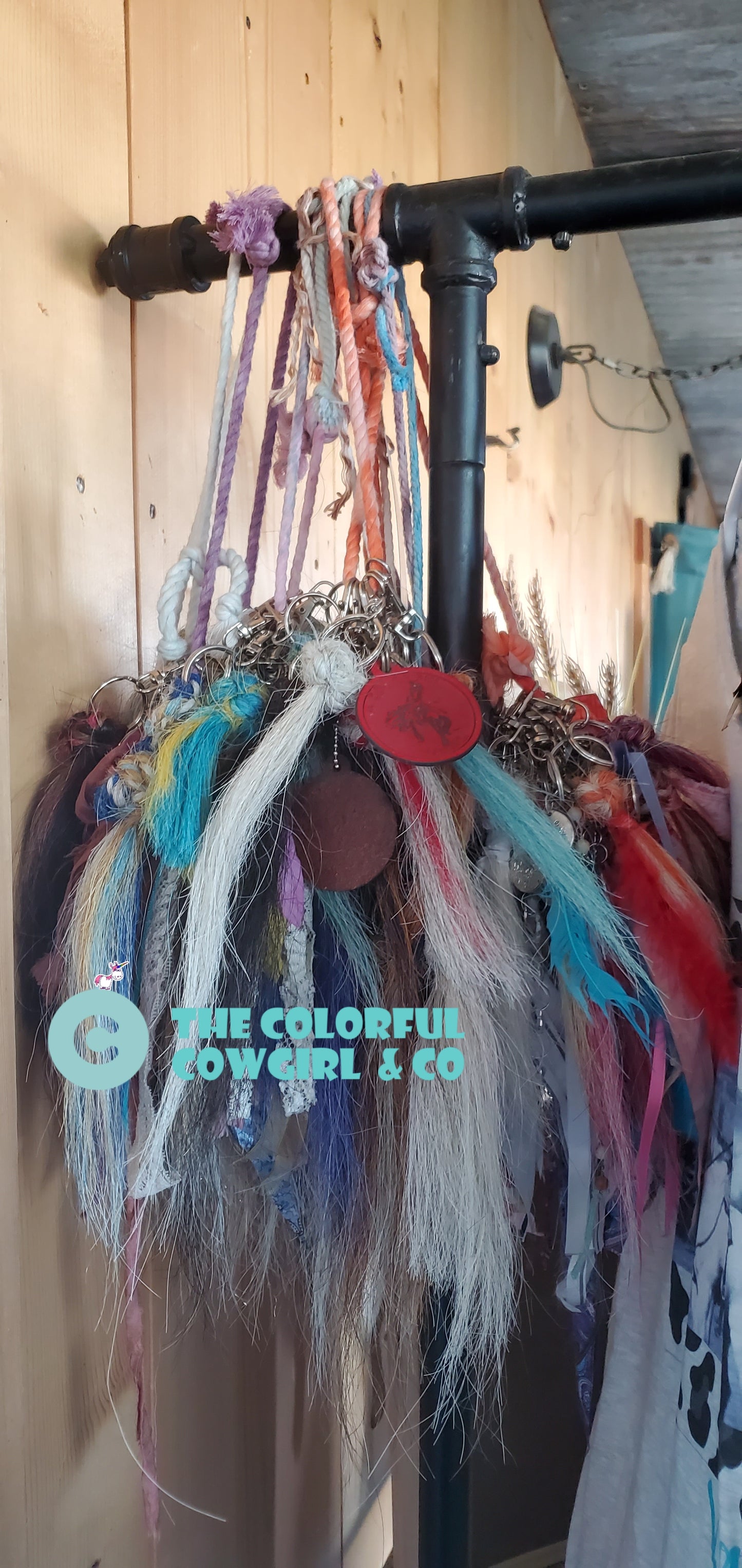 Colorful Cowgirl Horse Hair Tassel Keychains