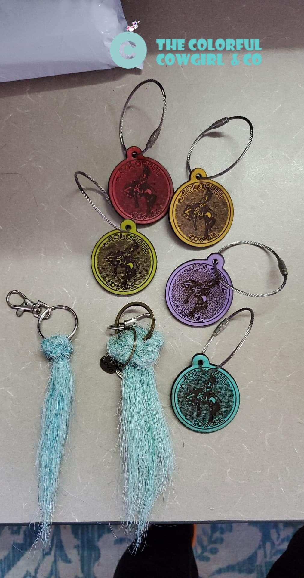 Colorful Cowgirl Horse Hair Tassel Keychains