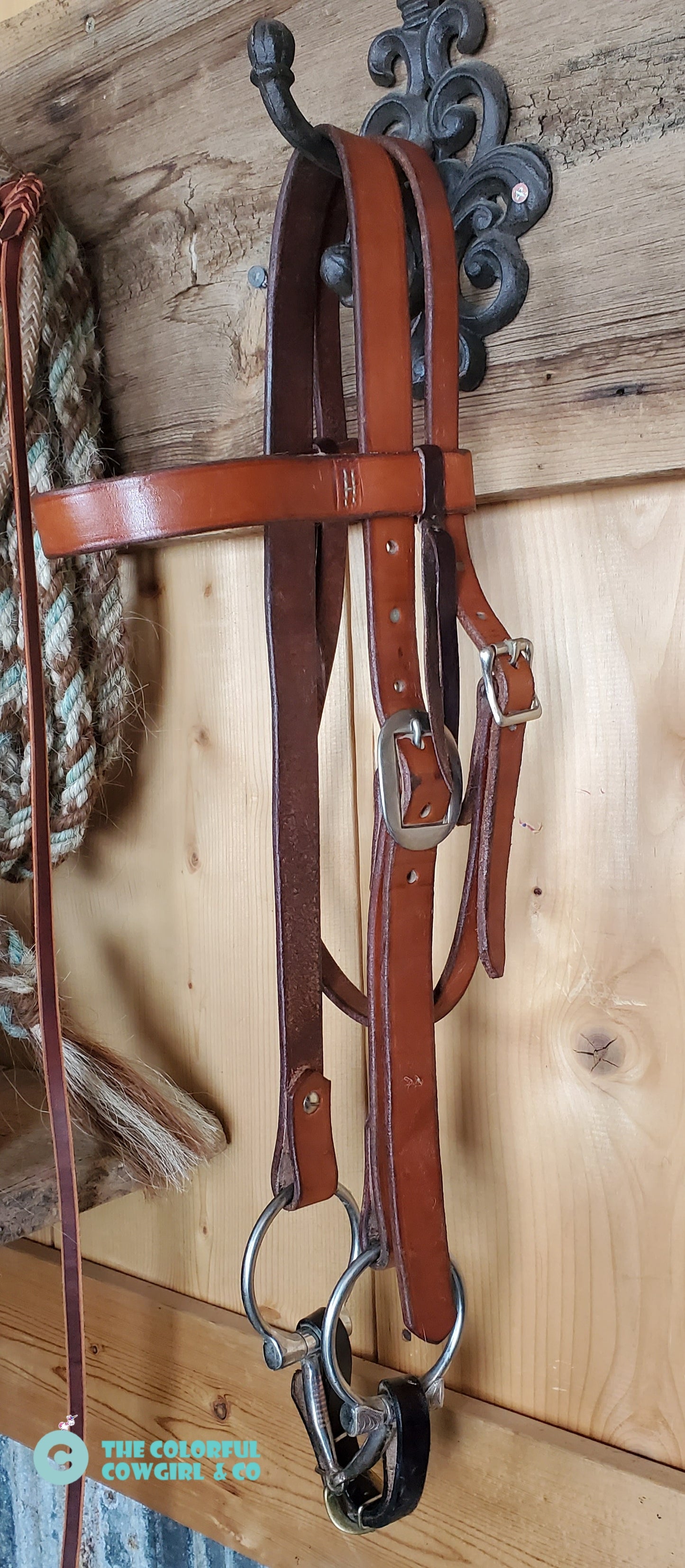 Mecate, Snaffle, Headstall, Slobber Strap Set