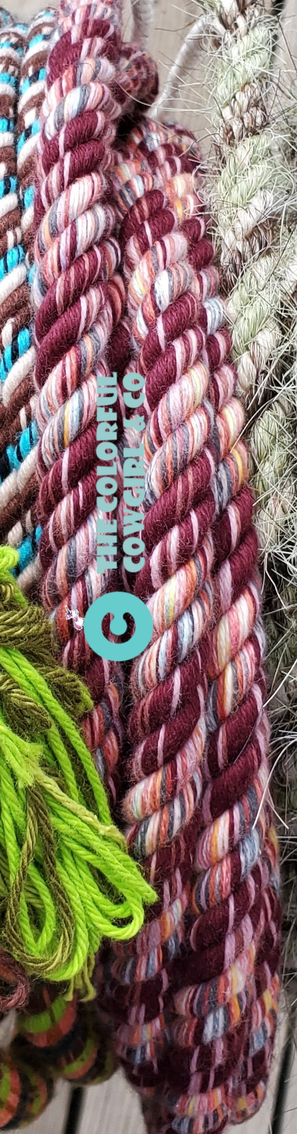 Vaquera Rose Cotton Loop Rein