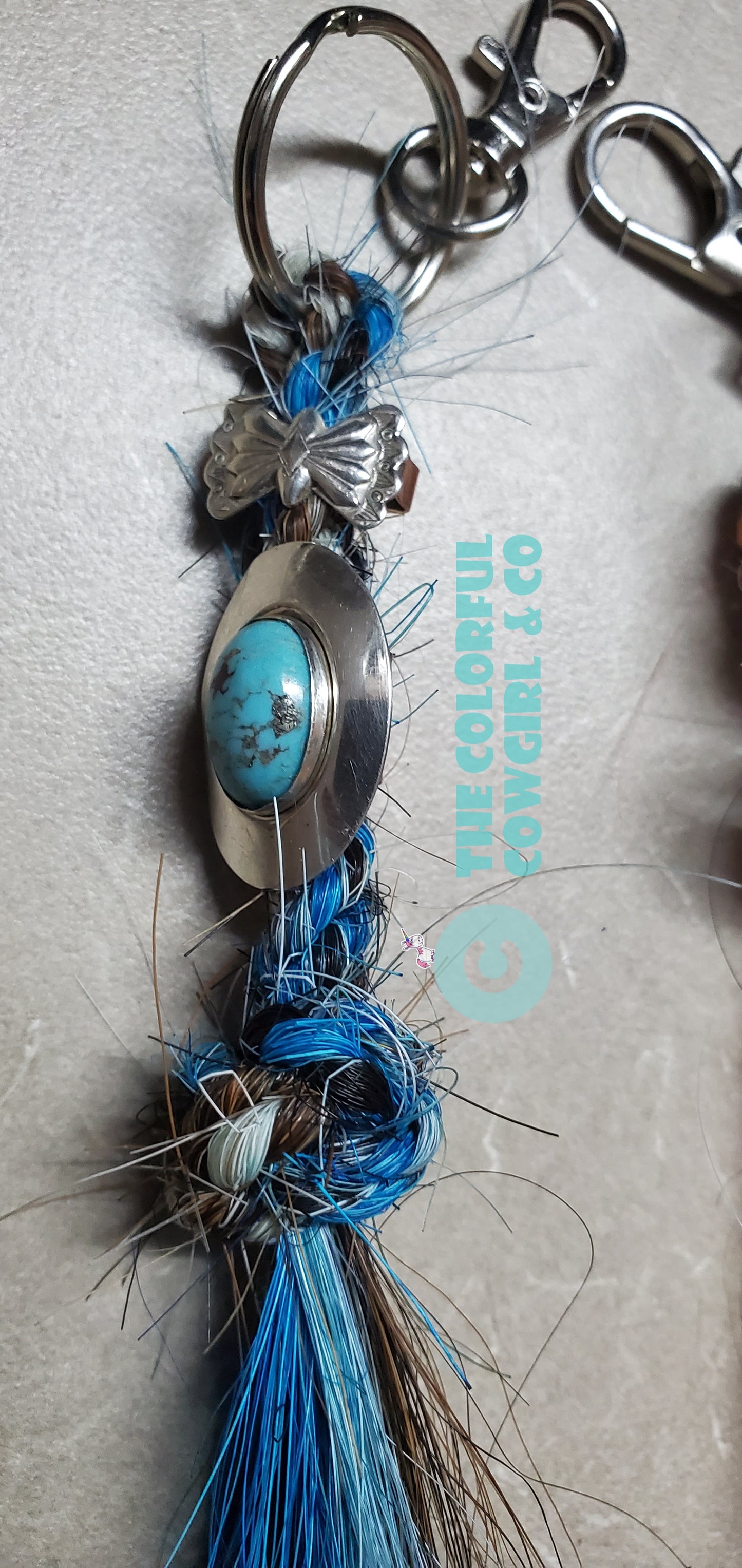 Colorful Cowgirl Horse Hair Tassel Keychains