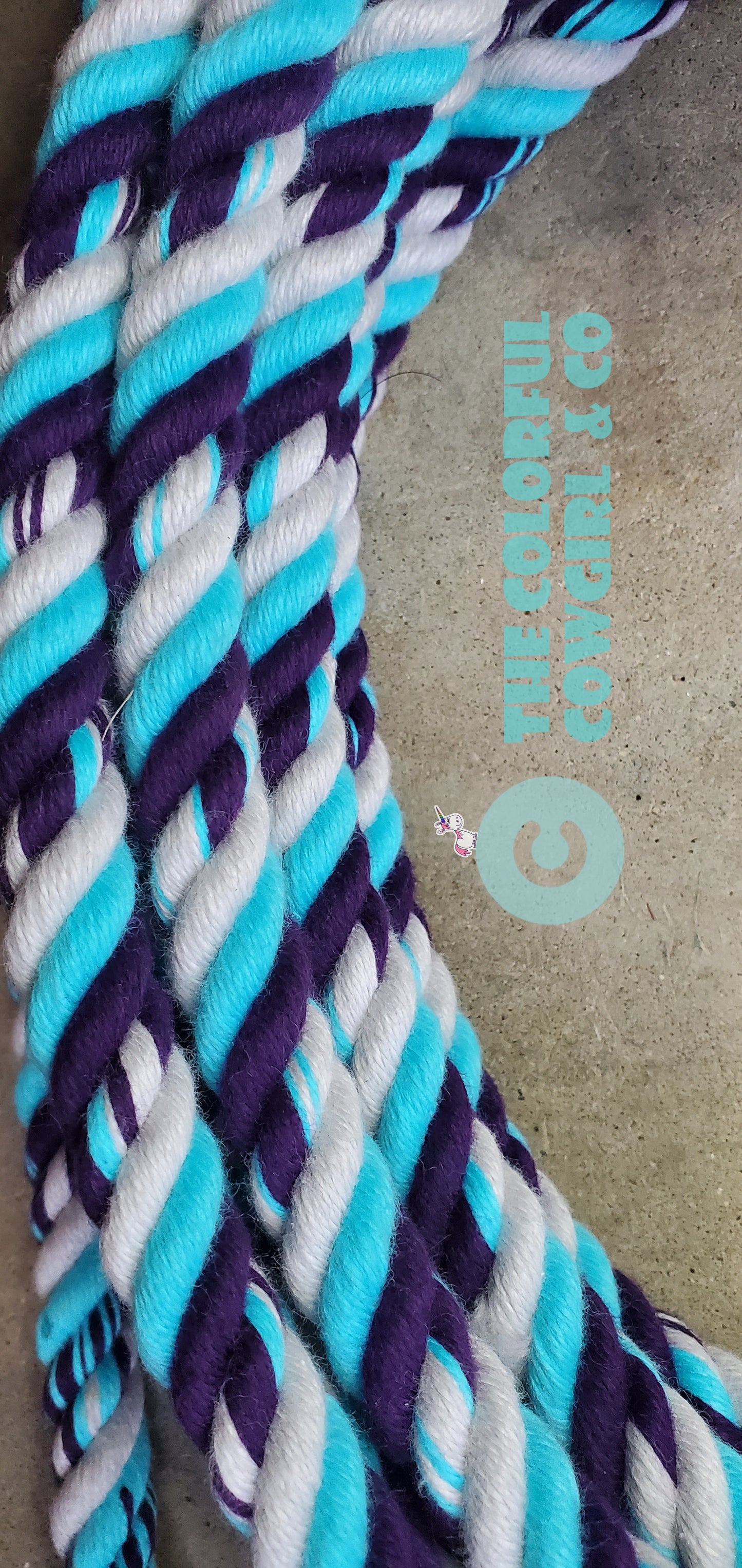 Turquoise, Purple, Grey Cotton Mecate