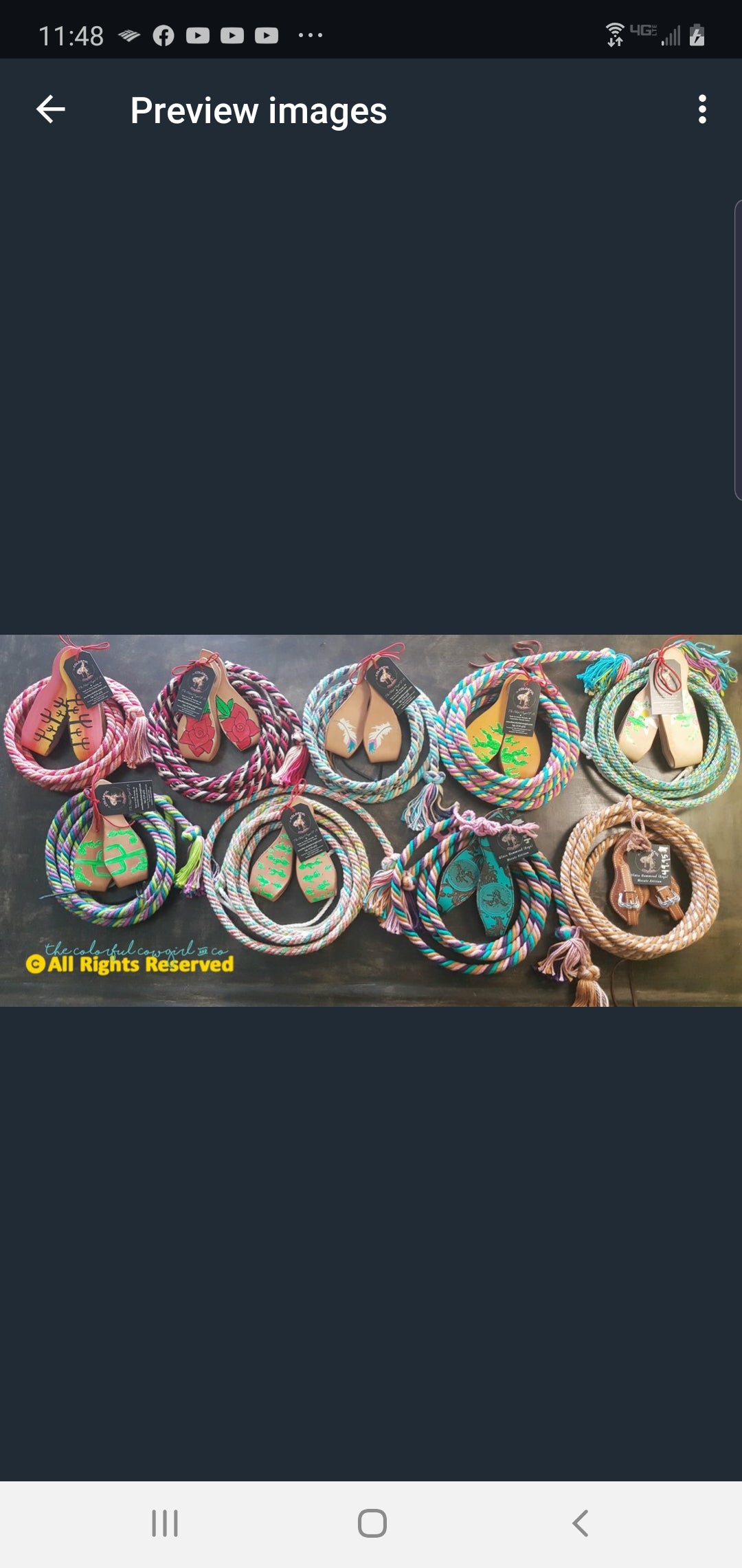 Set of cotton loop reins, and slobber straps