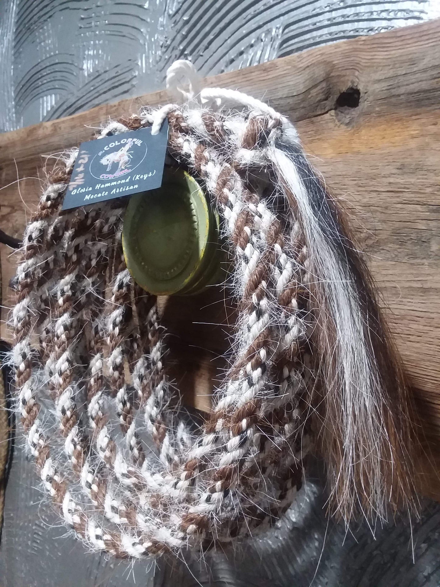 Scant 1/2" natural mane hair mecate