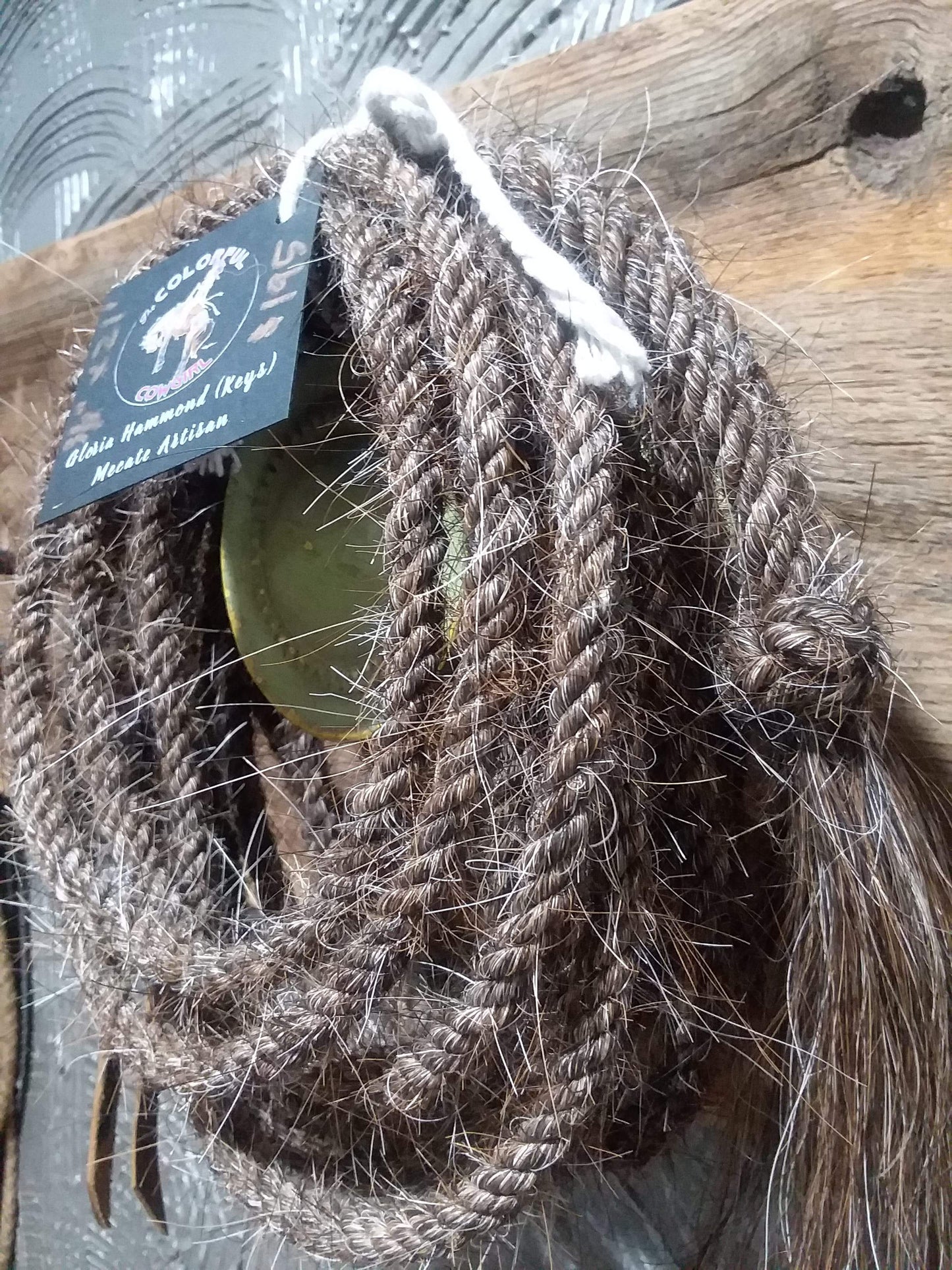 Two rein natural mane hair mecate