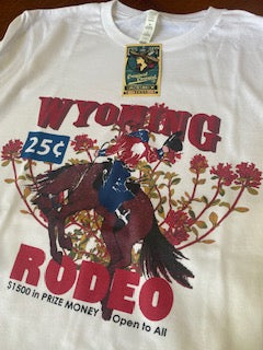 Wyoming  Rodeo Long Sleeve Tee-White