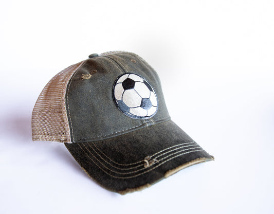 Soccer Distressed Cap Choose from 6 Colors