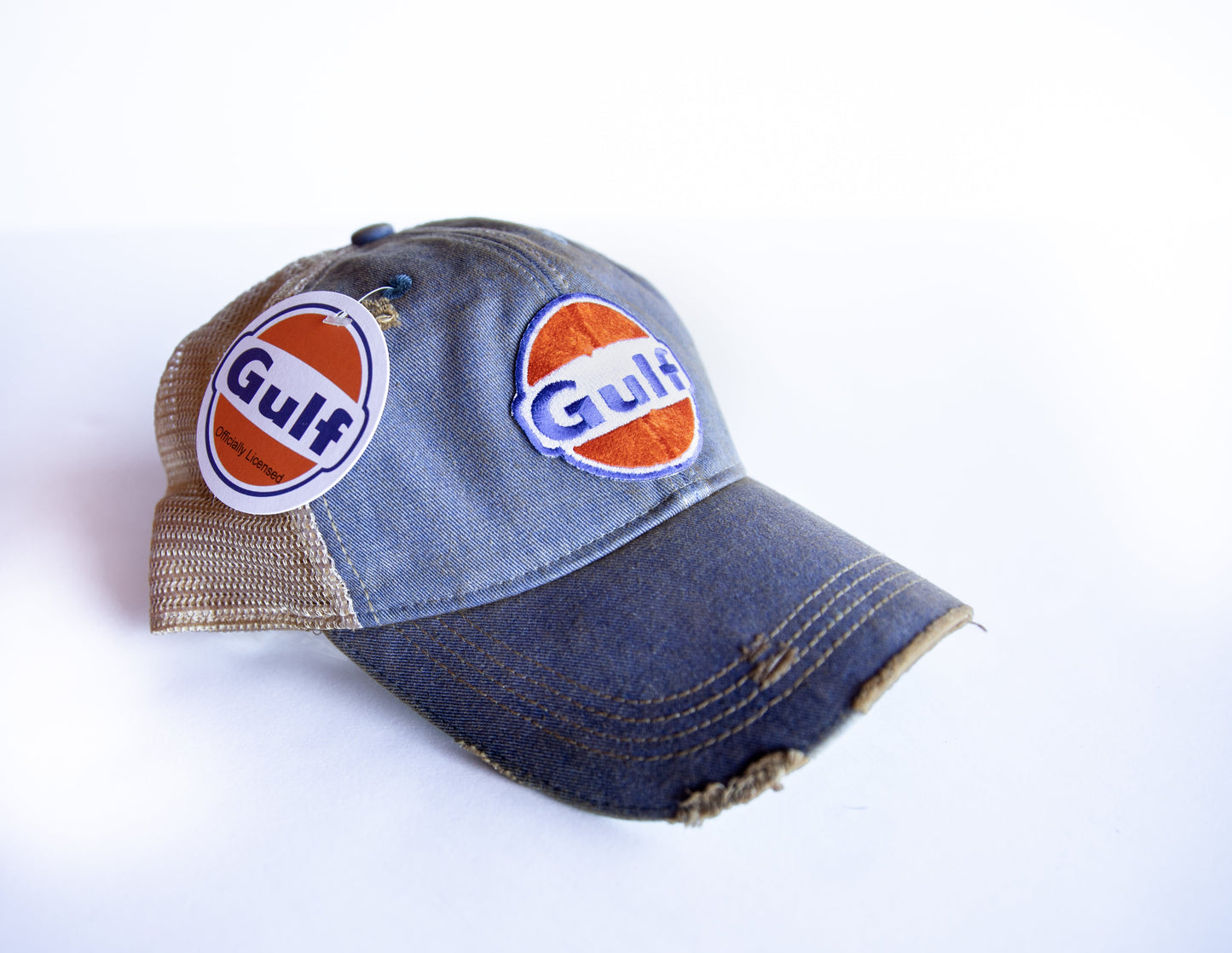 Gulf Distressed Trucker Cap Four Colors
