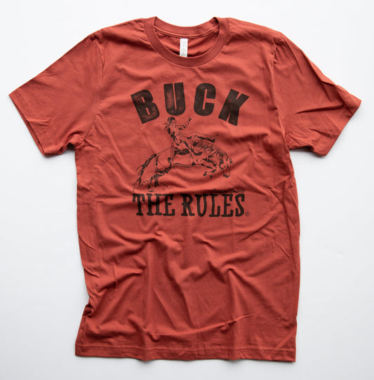 Buck the Rules Tee-Terracotta