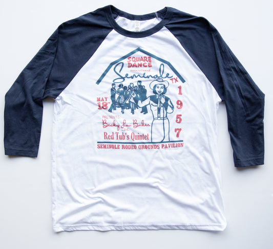 Seminole Square Dance Raglan-Dark Blue Sleeve