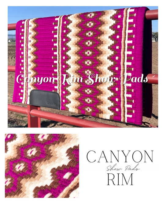 Beautiful hot pink, browns and tans show pad
