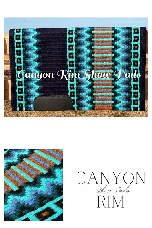 Beautiful Teal Blues and Rust Show Pad