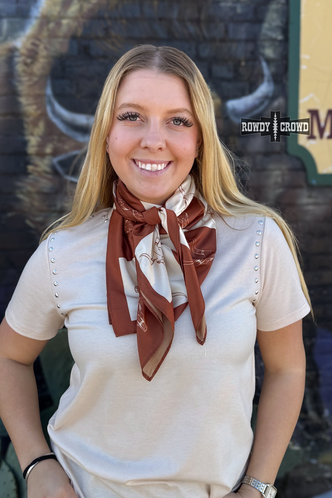 RUST Checkered Skull Wild Rag